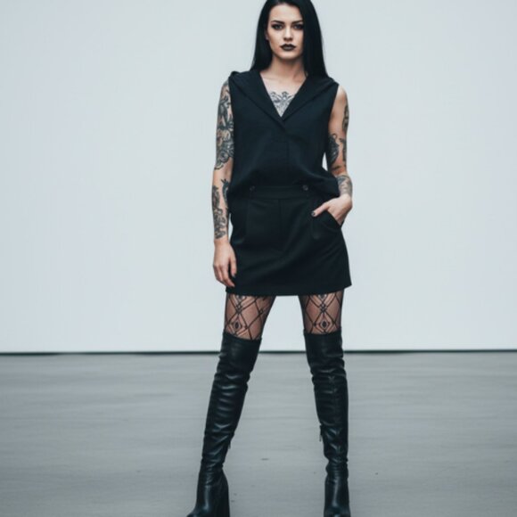 Maison Martin Margiela Tops - Maison Martin Margiela EUR 38 Shawl Collar Lagenlook Black Vest